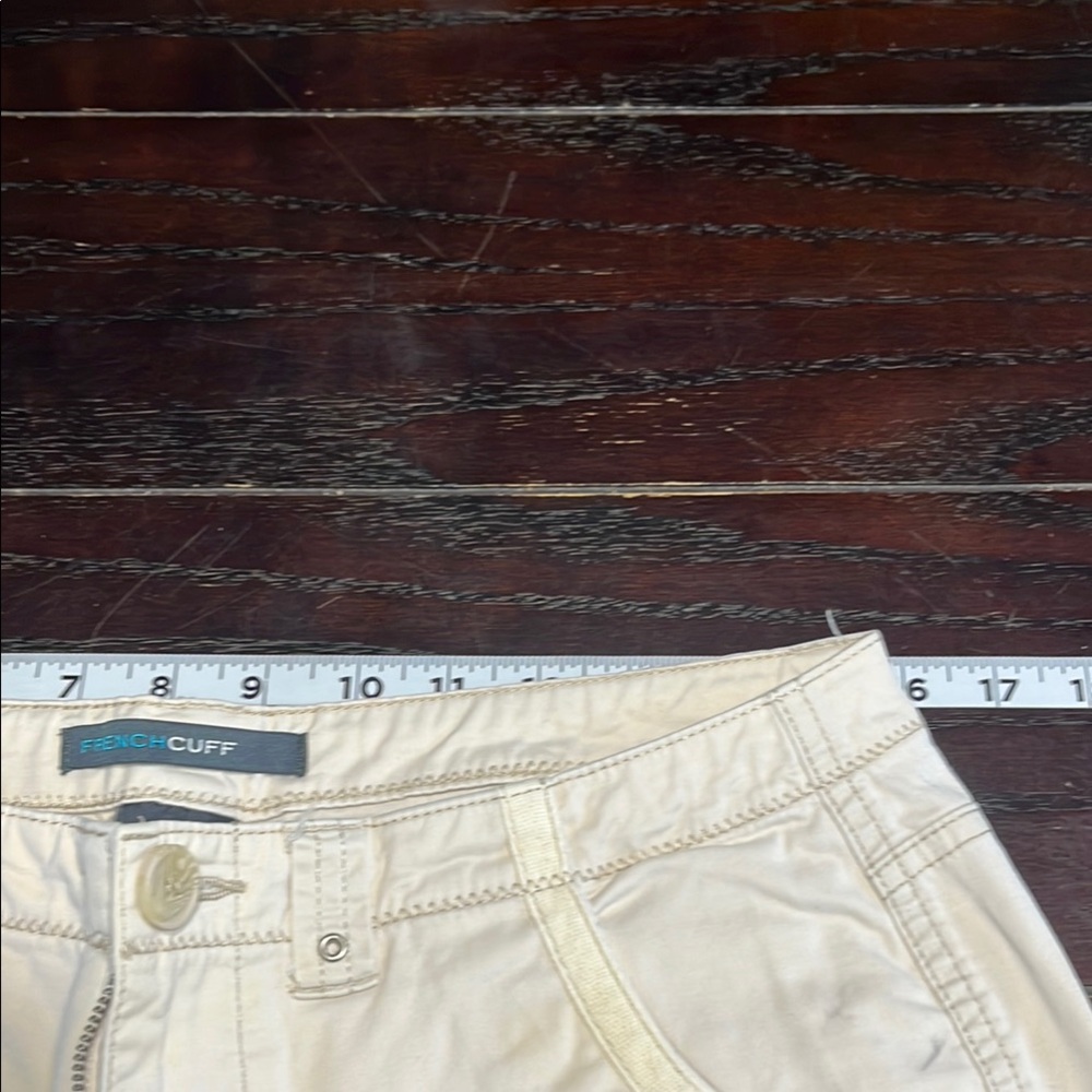 French Cuff Women's Cream Bermudas - Picture 7 of 7